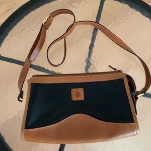 Rare Hartmann Leather Black&Brown Crossbody Bag